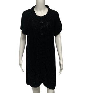 Route66 Original Clothing Co. Women's Short Sleeve 4 Button Long Sweater size L